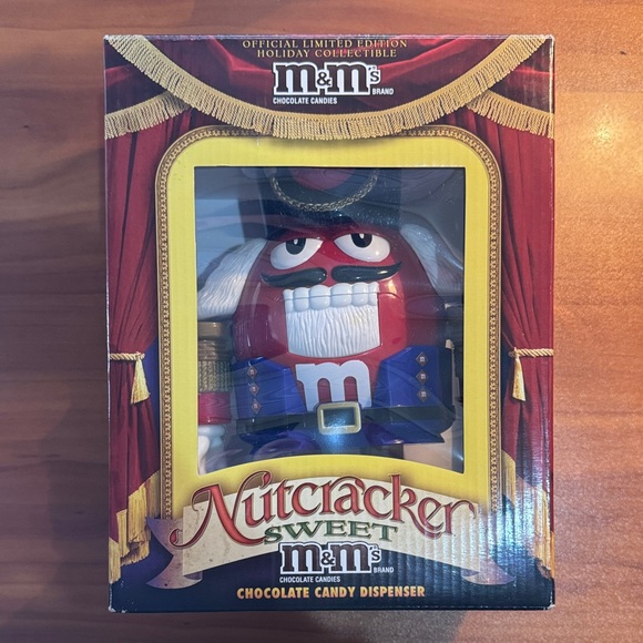 Limited Edition M&M'S Nutcracker Sweet Chocolate Candy Dispenser Red and Blue - Picture 2 of 10